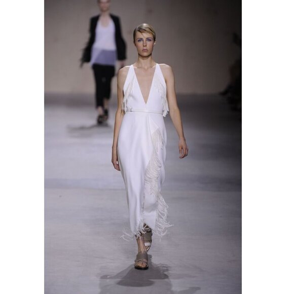 HUGO BOSS Runway Edition Fringe Midi Dress - Picture 1 of 14